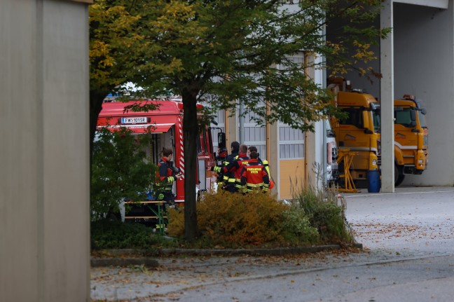 Vier Feuerwehren bei Brand bei einem Unternehmen in Wolfern im Einsatz