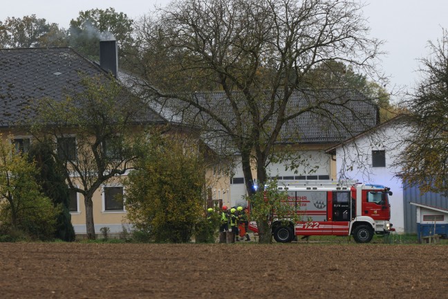 Ausgedehnter Brand einer Selche in einem Vierkanter in Schlei�heim
