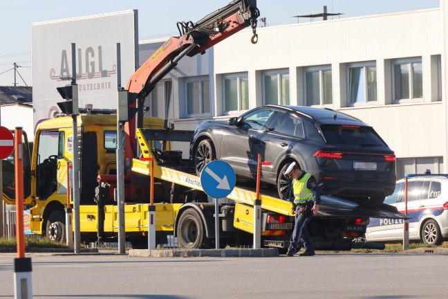 Verkehrsunfall im Kreuzungsbereich der Wiener Stra�e zwischen Traun und Pasching endet glimpflich