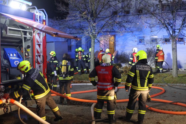 Drei Feuerwehren bei K�chenbrand in Schl��lberg im Einsatz