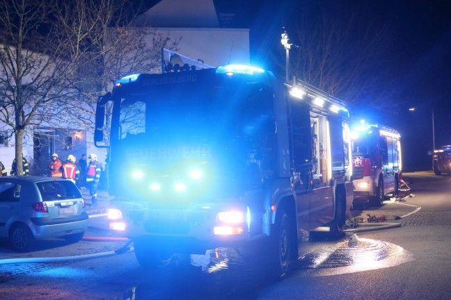 Drei Feuerwehren bei K�chenbrand in Schl��lberg im Einsatz