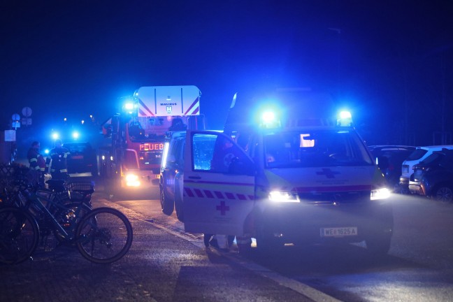 Ein Verletzter bei n�chtlichem Kleinbrand in einem Mehrparteienwohnhaus in Wels-Pernau