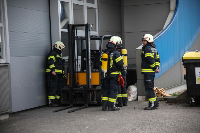 Batterie eines Staplers bei einem Unternehmen in Holzhausen begann zu brennen