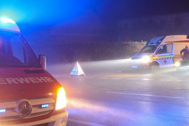 K�chenbrand in einem Wohngeb�ude in H�rsching fordert zwei Verletzte