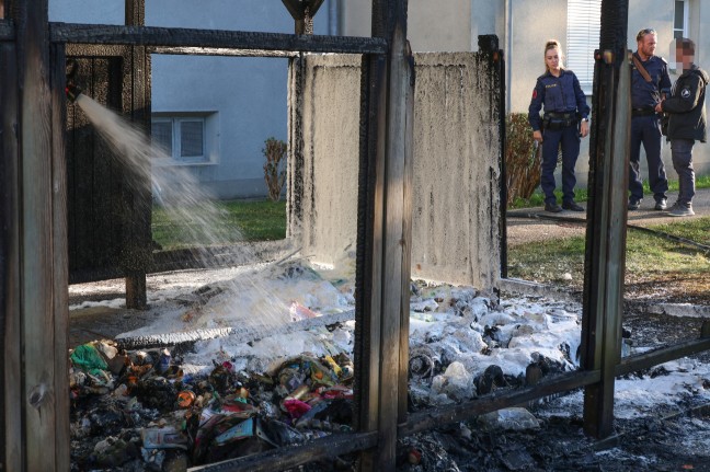 M�llinselbrand in Wels-Neustadt: Zehnj�hrigen als Tatverd�chtiger nach B�llerwurf ausgeforscht