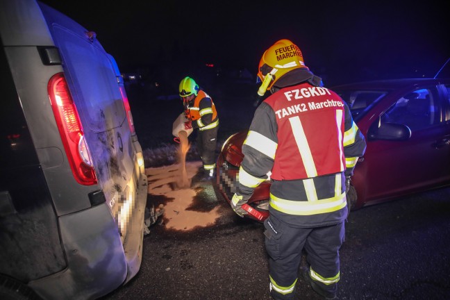 Marchtrenk: Kurzzeitige Aufr�umarbeiten nach Auffahrunfall im Abendverkehr auf Wiener Stra�e