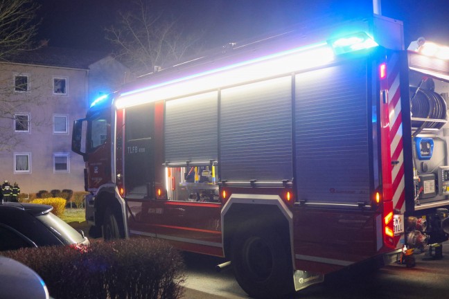 Brand in einem Elektoverteiler eines Mehrparteienwohnhauses in Enns