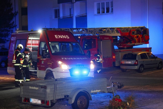 Brand in einem Elektoverteiler eines Mehrparteienwohnhauses in Enns