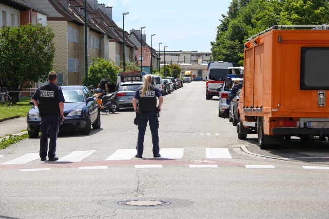 Polizei-Sondereinheit Cobra in Wels-Neustadt im Einsatz