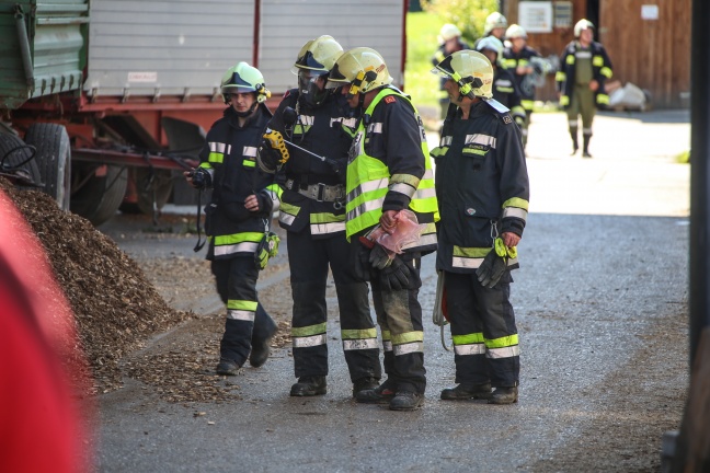 Person auf Bauernhof in Pettenbach in Jauchegrube gestrzt