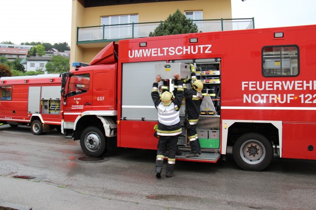 Einsatz mit Chlorgasaustritt im Freibad Kirchdorf an der Krems beübt