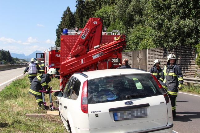 Verkehrsunfall auf der Westautobahn bei Sattledt endete glimpflich