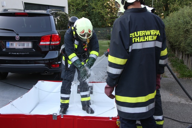Gefahrstoffeinsatz der Feuerwehr in Thalheim bei Wels