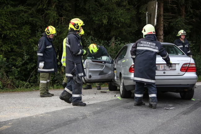 Verkehrsunfall auf der Eberstalzeller Strae in Steinerkirchen an der Traun