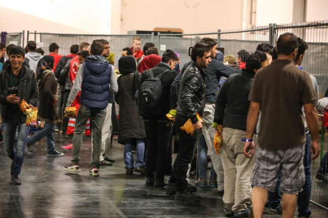 Im Flüchtlingsnotquartier in Wels werden erneut rund 350 Personen versorgt