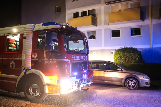 Feuerwehr bei Brandverdacht in Wels-Neustadt im Einsatz