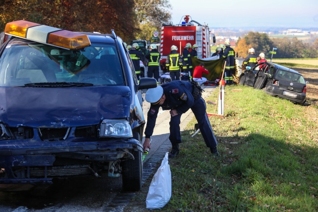 Schwerer Verkehrsunfall auf der Pyhrnpass Straße bei Ried im Traunkreis