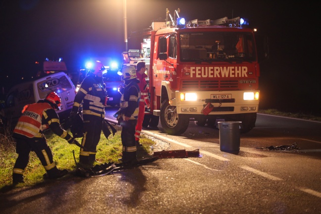 Ein Verletzter bei Verkehrsunfall auf der Paschinger Straße in Marchtrenk