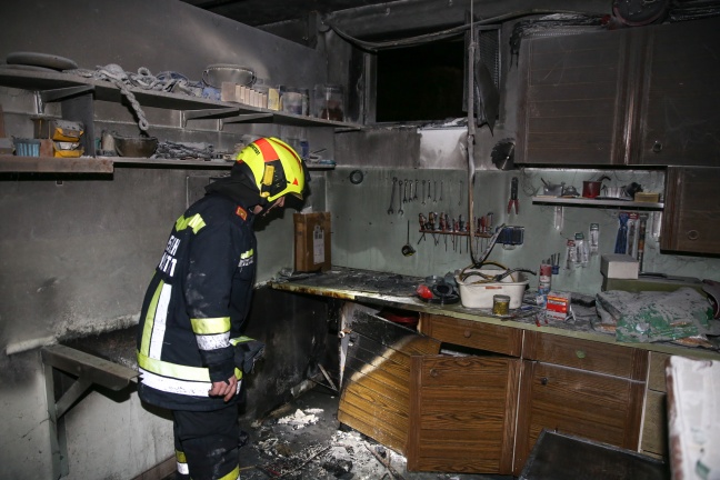 Brand im Keller eines Hauses in Oberndorf bei Schwanenstadt rasch abgelöscht