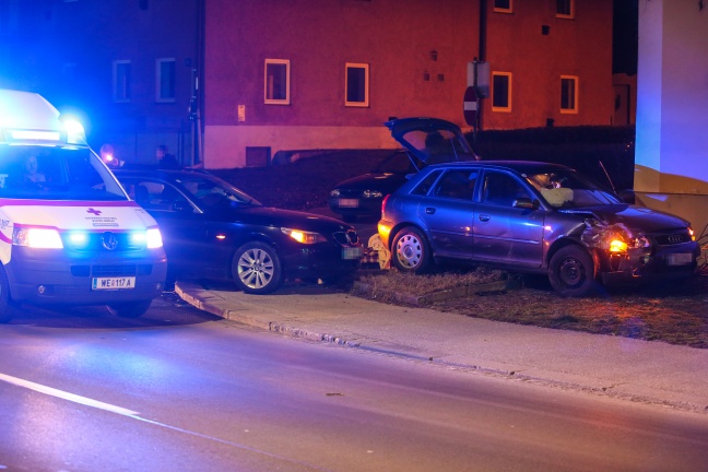 Verkehrsunfall in Wels-Pernau fordert eine verletzte Person