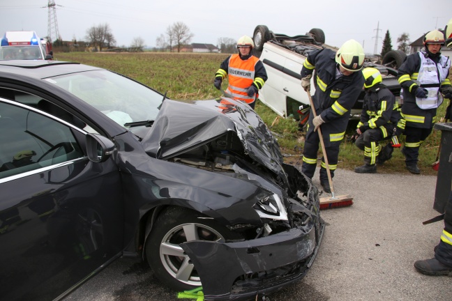 Verkehrsunfall auf der Fallsbacher Straße in Gunskirchen endet glimpflich