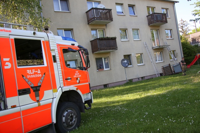 Balkongeländer eines Mehrparteienwohnhauses in Linz-Bindermichl-Keferfeld gab nach