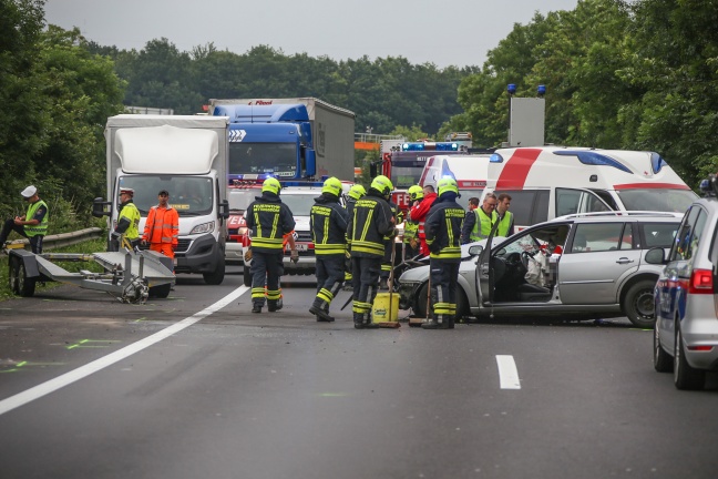 Tödlicher Verkehrsunfall auf der Welser Autobahn bei Pucking