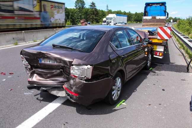Verkehrsunfall auf der Pyhrnautobahn bei Inzersdorf im Kremstal