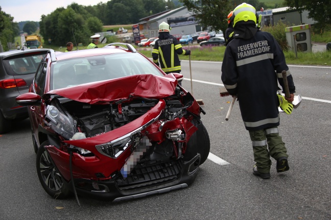 Verkehrsunfall auf der Rieder Straße in Geiersberg endet relativ glimpflich