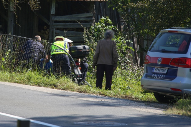 Zwei Verletzte bei Motorradunfall auf der Schartner Strae in Scharten