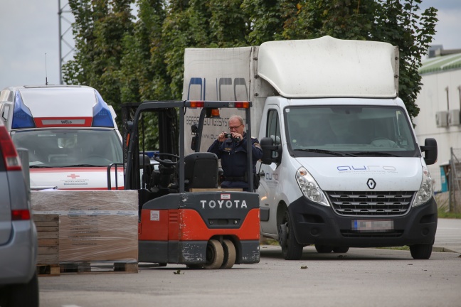 Erneut schwerer Arbeitsunfall mit Stapler in Wels