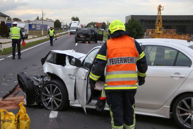 Vier Verletzte bei Verkehrsunfall in Marchtrenk