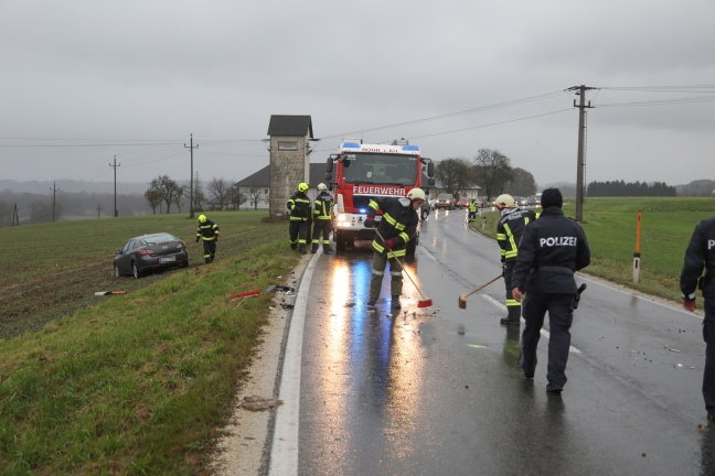 Verkehrsunfall auf der Voralpenstraße in Rohr im Kremstal fordert einen Verletzten
