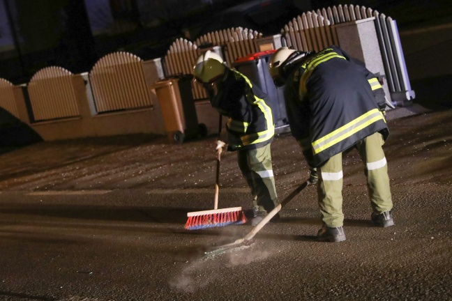 Minimale Aufräumarbeiten für die Feuerwehr nach Cobra-Einsatz in Pichl bei Wels