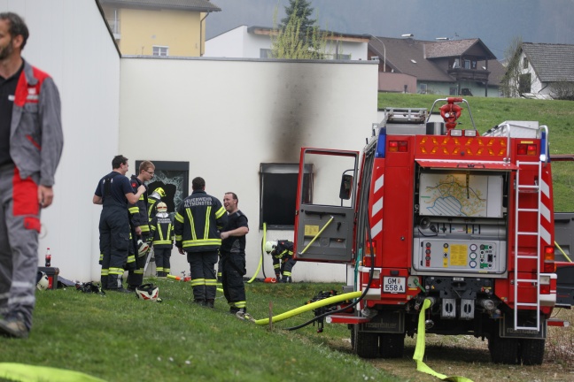 Großeinsatz der Feuerwehr bei Brand in einem Discounter in Altmünster
