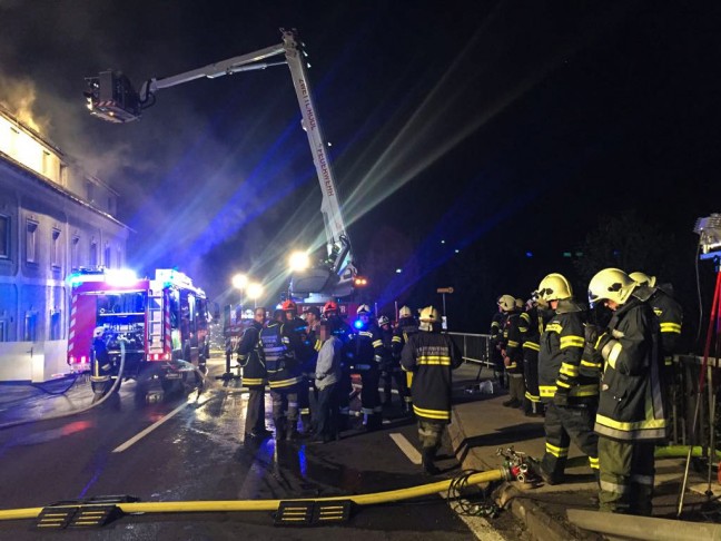 Brand in einer Asylunterkunft in Altenberg bei Linz