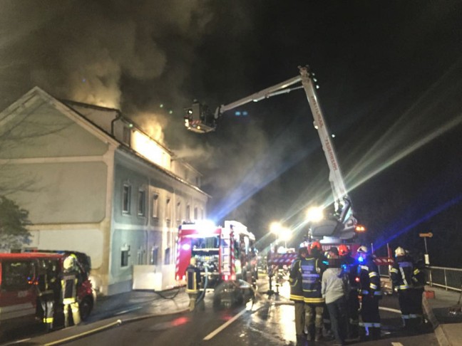 Brand in einer Asylunterkunft in Altenberg bei Linz