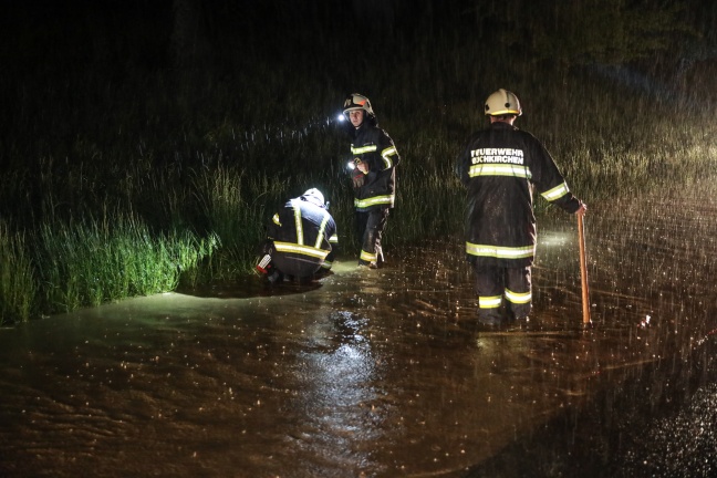 Einsätze nach Starkregen in Teilen Oberösterreichs die ganze Nacht hindurch
