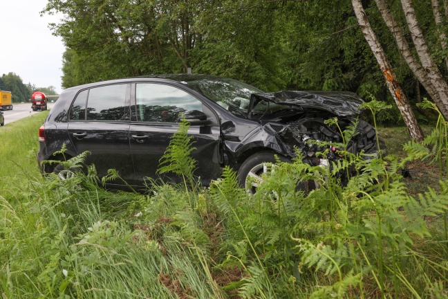 Verkehrsunfall auf der Westautobahn bei Sipbachzell endet glimpflich