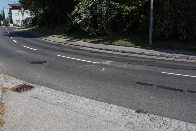 Verkehrsunfall mit Motorrad auf der Schartner Straße in Eferding