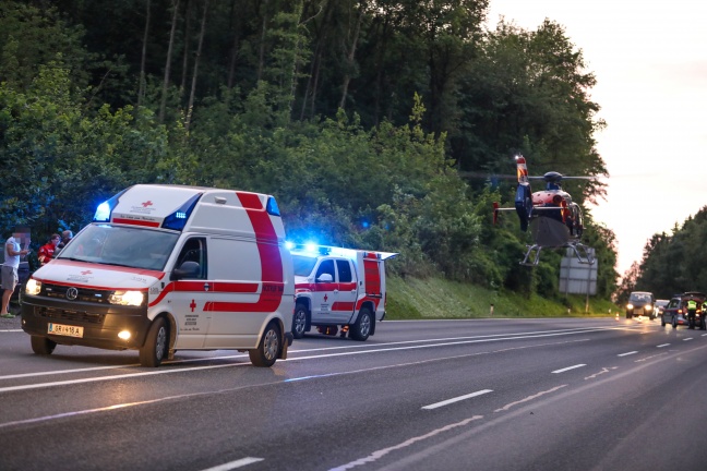 Motorradlenker bei Unfall auf der Innviertler Straße in Bad Schallerbach schwer verletzt