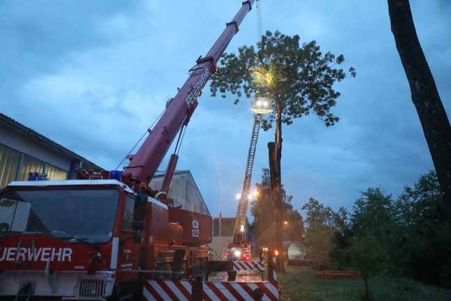 Heftiges Unwetter sorgt für Großeinsatz der Feuerwehren in Oberösterreich