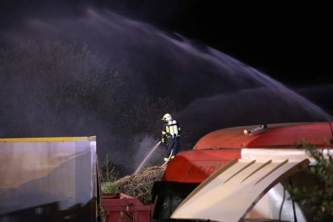Brand bei einem Bioabfallentsorgungsbetrieb in Weibern