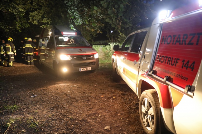 Verletzte Person in Wels-Waidhausen vom Ufer der Traun gerettet