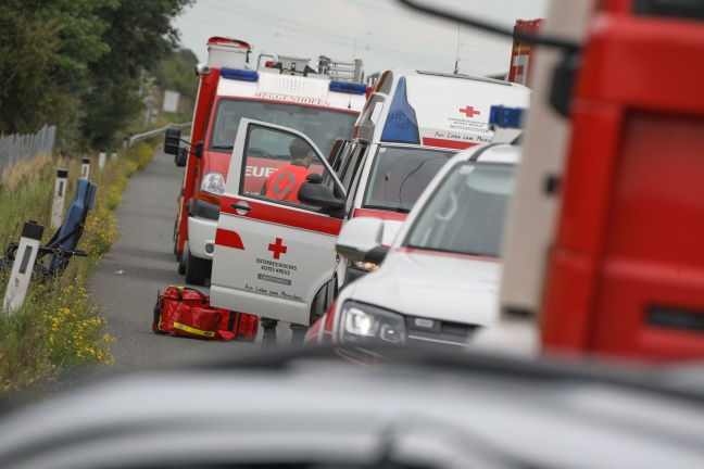 Schwerer Verkehrsunfall auf der Innkreisautobahn bei Weibern fordert drei Verletzte