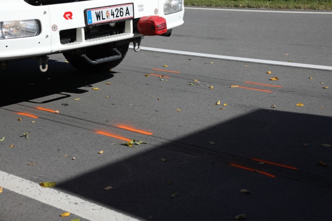 Verkehrsunfall auf der Pyhrnpass Straße in Thalheim bei Wels