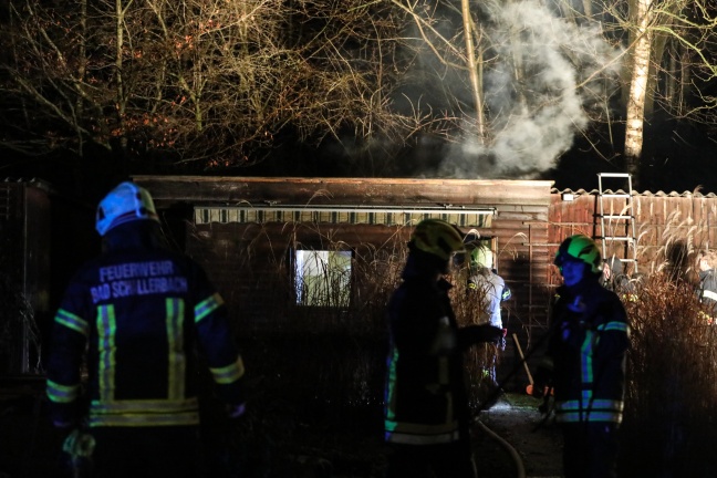 Brand einer Saunahütte in Wallern an der Trattnach