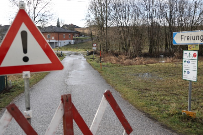 Lokale Überflutungen durch Starkregen in Oberösterreich