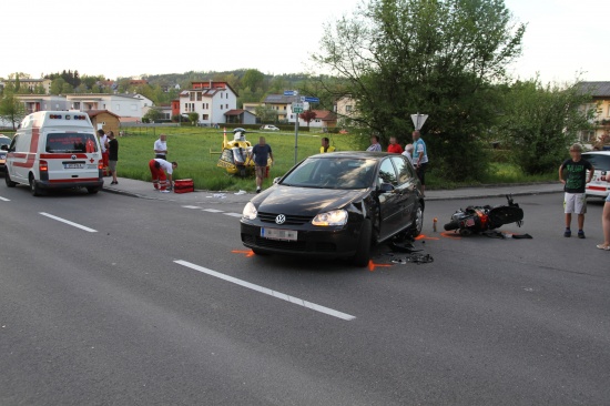 Schwerer Verkehrsunfall mit Moped in Bad Schallerbach