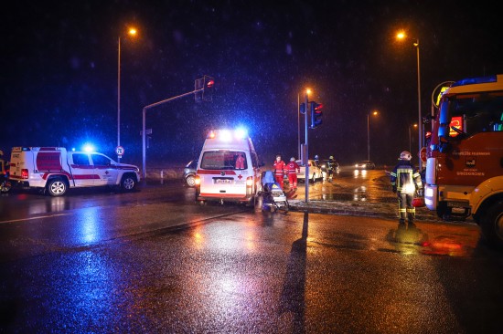 Vier Verletzte bei Verkehrsunfall in Grieskirchen